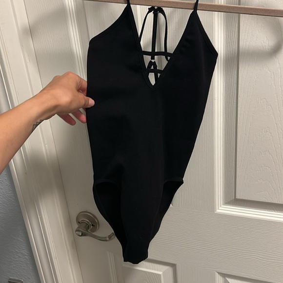 Free People Black Strappy Bodysuit - Picture 4 of 7